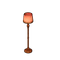 Antique Red Floor Lamp