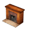 レンガの暖炉