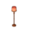 Красная антикварная напольная лампа
