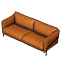 Canapé en cuir deux places