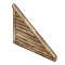 Mur triangulaire en bois